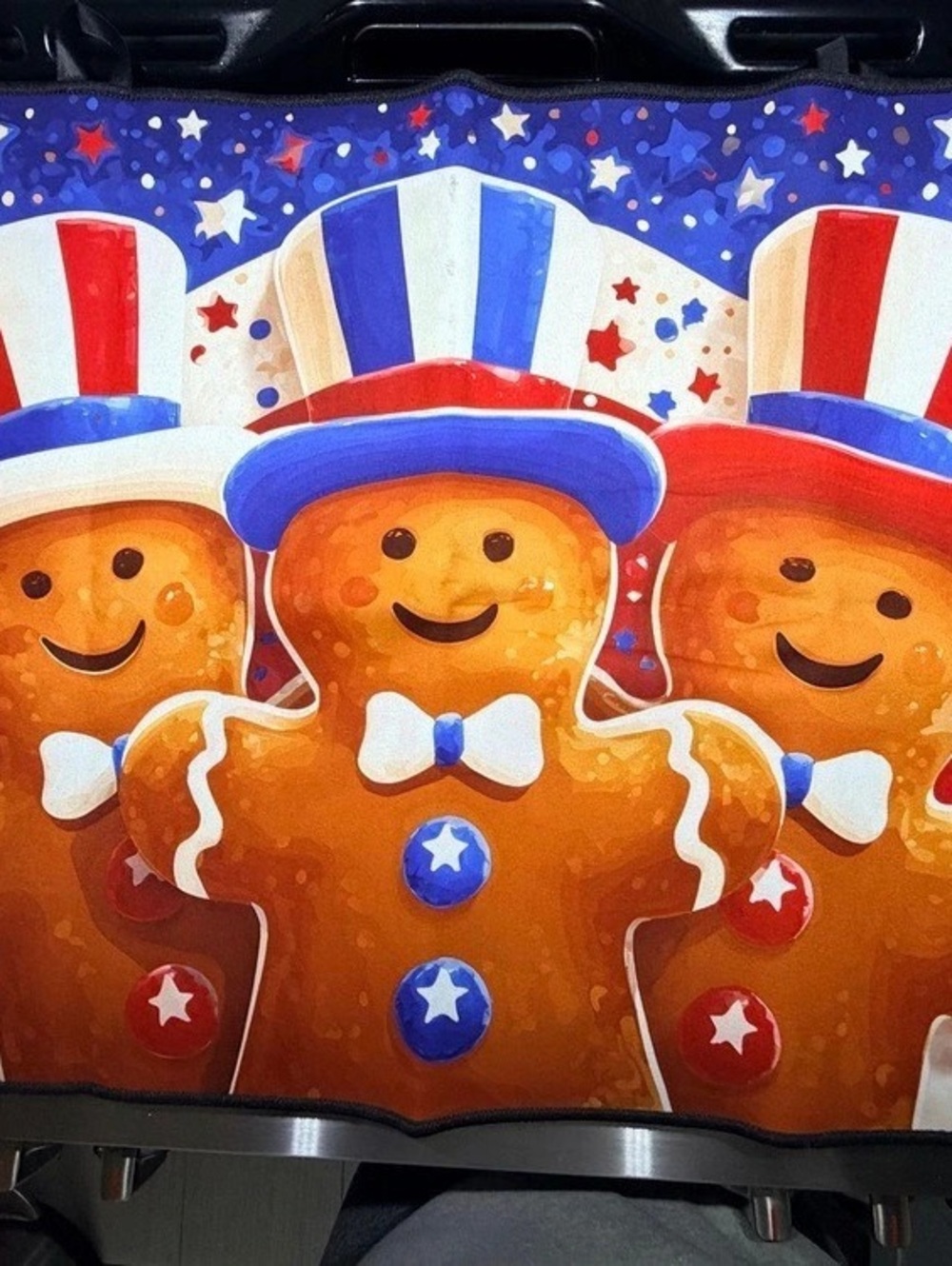 Gingerbread Patriotic Kitchen Mat